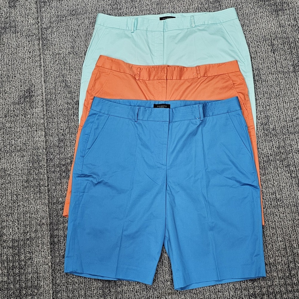 Talbots Blue, Orange and Mint Bermuda Shorts Set
